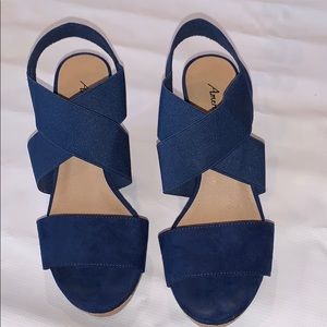 Navy Blue Wedges